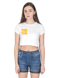 Personalized Female Crop Top - Modern with Custom Name -DTG Print - White image 20