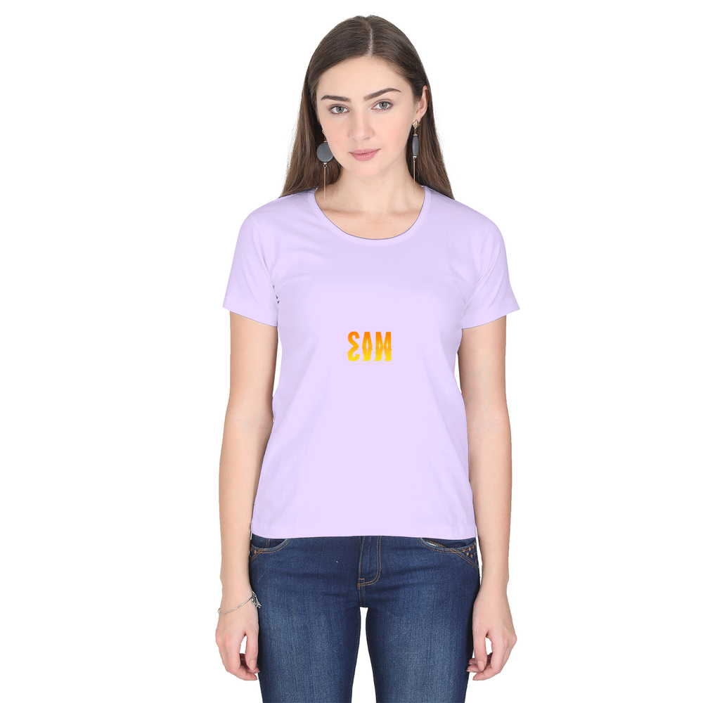 Personalized Female Classic Crew T-Shirt - Modern with Custom Name -DTF Print - Lavender image 5