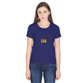Personalized Female Classic Crew T-Shirt - Modern with Custom Name -DTF Print - Royal Blue image 2