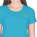 Personalized Female Classic Crew T-Shirt - Modern with Custom Name -DTF Print - SkyBlue image 11