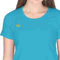 Personalized Female Classic Crew T-Shirt - Modern with Custom Name -DTF Print - SkyBlue image 16