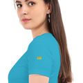 Personalized Female Classic Crew T-Shirt - Modern with Custom Name -DTF Print - SkyBlue image 21