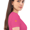 Personalized Female Classic Crew T-Shirt - Modern with Custom Name -DTF Print - Pink image 28