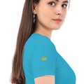 Personalized Female Classic Crew T-Shirt - Modern with Custom Name -DTF Print - SkyBlue image 26