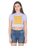 Personalized Female Crop Top - Modern with Custom Name -DTF Print - Lavender image 4