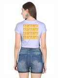 Personalized Female Crop Top - Modern with Custom Name -DTF Print - Lavender image 9