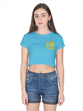 Personalized Female Crop Top - Modern with Custom Name -DTF Print - SkyBlue image 12