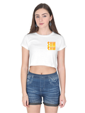 Personalized Female Crop Top - Modern with Custom Name -DTF Print - White image 15