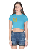 Personalized Female Crop Top - Modern with Custom Name -DTF Print - SkyBlue image 17