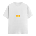 Personalized Male Classic Crew T-Shirt - Modern with Custom Name -DTF Print - White image 1