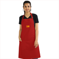 Personalized Apron - Modern with Custom Name -DTG Print - Red image 1