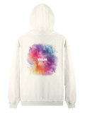 Personalized Pullover Hoodie - Abstract with Custom Name -DTG Print - Off White image 8