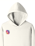 Personalized Pullover Hoodie - Abstract with Custom Name -DTG Print - Off White image 16