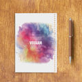 Personalized Sketchbook - Abstract with Custom Name - White image 2