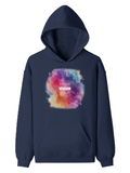 Personalized Pullover Hoodie - Abstract with Custom Name -DTF Print - Navy Blue image 2