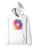 Personalized Pullover Hoodie - Abstract with Custom Name -DTF Print - White image 4