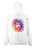 Personalized Pullover Hoodie - Abstract with Custom Name -DTF Print - White image 8