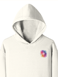 Personalized Pullover Hoodie - Abstract with Custom Name -DTF Print - Off White image 11