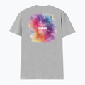 Personalized Male V Neck T-Shirt - Abstract with Custom Name -DTG Print - Grey Melange image 9