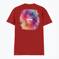 Personalized Male V Neck T-Shirt - Abstract with Custom Name -DTG Print - Red image 10