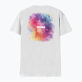 Personalized Male V Neck T-Shirt - Abstract with Custom Name -DTG Print - White image 6