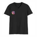 Personalized Male V Neck T-Shirt - Abstract with Custom Name -DTG Print - Black image 17