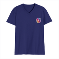 Personalized Male V Neck T-Shirt - Abstract with Custom Name -DTF Print - Royal Blue image 14