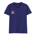 Personalized Male V Neck T-Shirt - Abstract with Custom Name -DTF Print - Royal Blue image 19