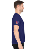 Personalized Male V Neck T-Shirt - Abstract with Custom Name -DTF Print - Royal Blue image 24