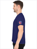 Personalized Male V Neck T-Shirt - Abstract with Custom Name -DTF Print - Royal Blue image 29