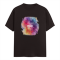 Personalized Male Classic Crew T-Shirt - Abstract with Custom Name -DTG Print - Coffee Brown image 3