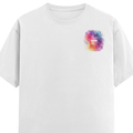 Personalized Male Classic Crew T-Shirt - Abstract with Custom Name -DTG Print - White image 11