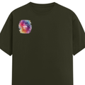 Personalized Male Classic Crew T-Shirt - Abstract with Custom Name -DTG Print - Olive Green image 19