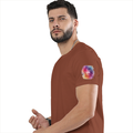 Personalized Male Classic Crew T-Shirt - Abstract with Custom Name -DTG Print - Copper image 25