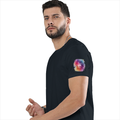 Personalized Male Classic Crew T-Shirt - Abstract with Custom Name -DTG Print - Navy Blue image 22