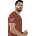 Personalized Male Classic Crew T-Shirt - Abstract with Custom Name -DTG Print - Copper image 30