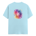 Personalized Male Classic Crew T-Shirt - Abstract with Custom Name -DTF Print - Baby Blue image 10