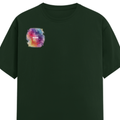 Personalized Male Classic Crew T-Shirt - Abstract with Custom Name -DTF Print - Bottle Green image 18