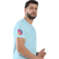 Personalized Male Classic Crew T-Shirt - Abstract with Custom Name -DTF Print - Baby Blue image 30