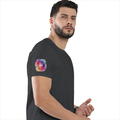 Personalized Male Classic Crew T-Shirt - Abstract with Custom Name -DTF Print - Steel Grey image 29
