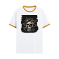 Personalized Ringer T-Shirt - Gritty with Custom Name -DTG Print - Mustard yellow off white image 3
