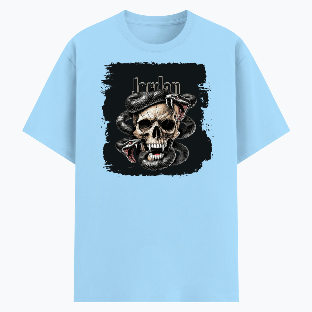 Personalized Cotton Stretch T-Shirt - Gritty with Custom Name -DTG Print - Baby Blue image 5