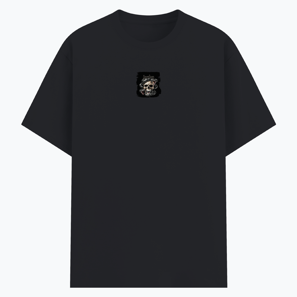 Personalized Basic T-Shirt PC - Gritty with Custom Name -DTF Print - Black melange image 4