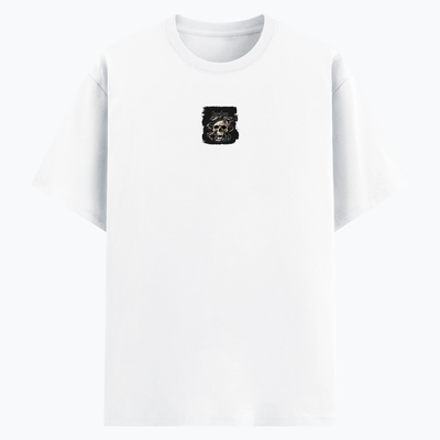Personalized Basic T-Shirt PC - Gritty with Custom Name -DTF Print - White image 1