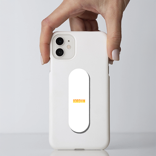 Personalized Phone Grip - Modern with Custom Name - front - White - mockup 1