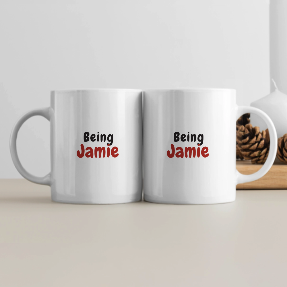 Personalized White Coffee Mug - Casual with Custom Name - front - White - mockup 1