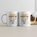 Personalized White Coffee Mug - Typographic with Custom Name - front - White - mockup 1