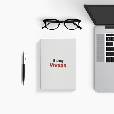 Personalized Notebook - Casual with Custom Name - front - White - mockup 1