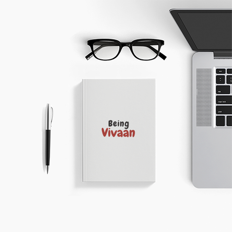Personalized Notebook - Casual with Custom Name - front - White - mockup 1