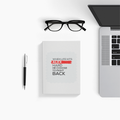Personalized Notebook - Motivational Typography with Custom Name - front - White - mockup 1